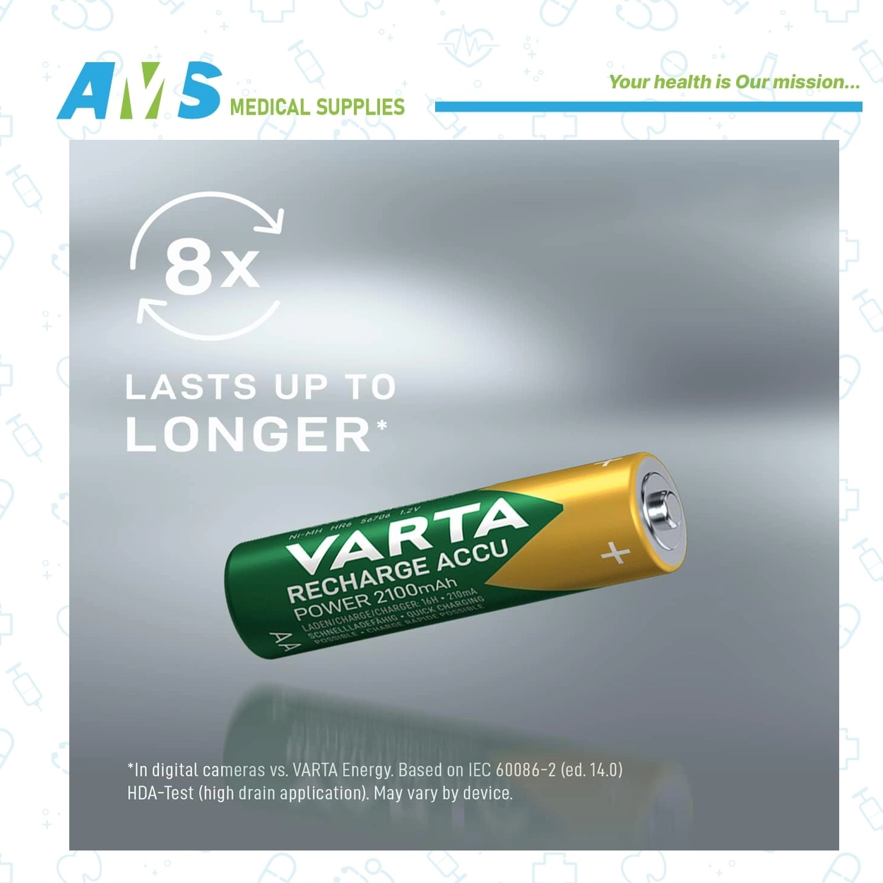 Varta AA Rechargeable ACCU Power Batteries 2100mAh-3