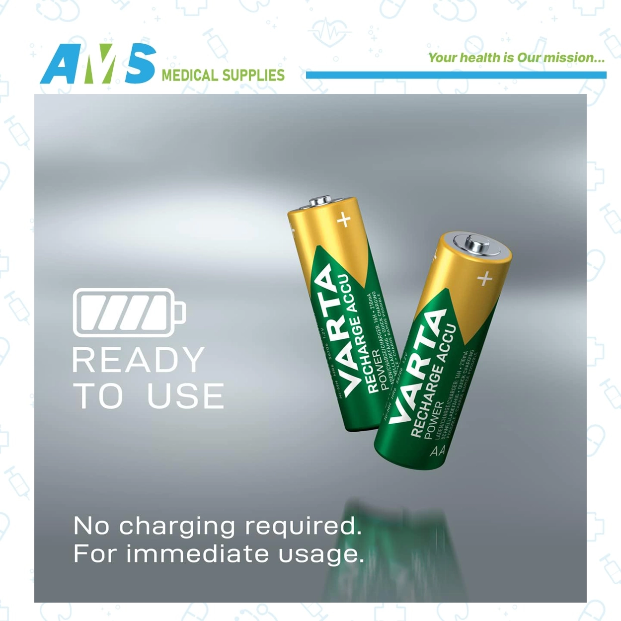 2100mAh فارتا بطاريات قابلة لاعادة الشحن AA