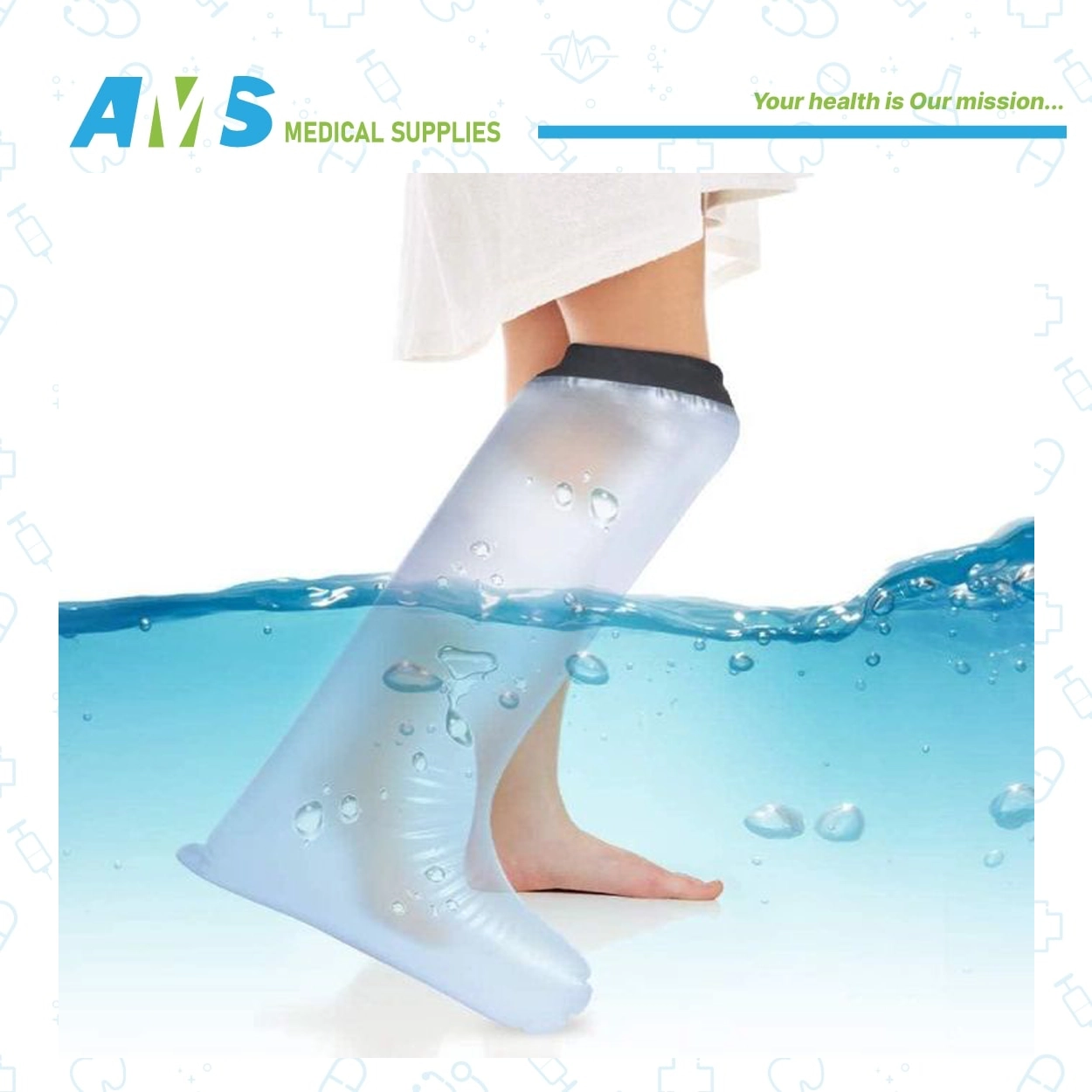 Grace Water Proof Kids Leg Cast Cover Protector-2