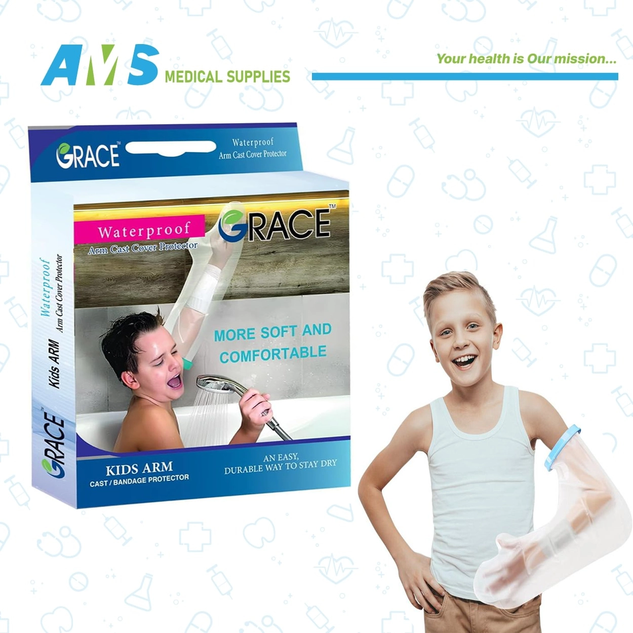 Grace Water Proof Arm Cast Cover Protector-4