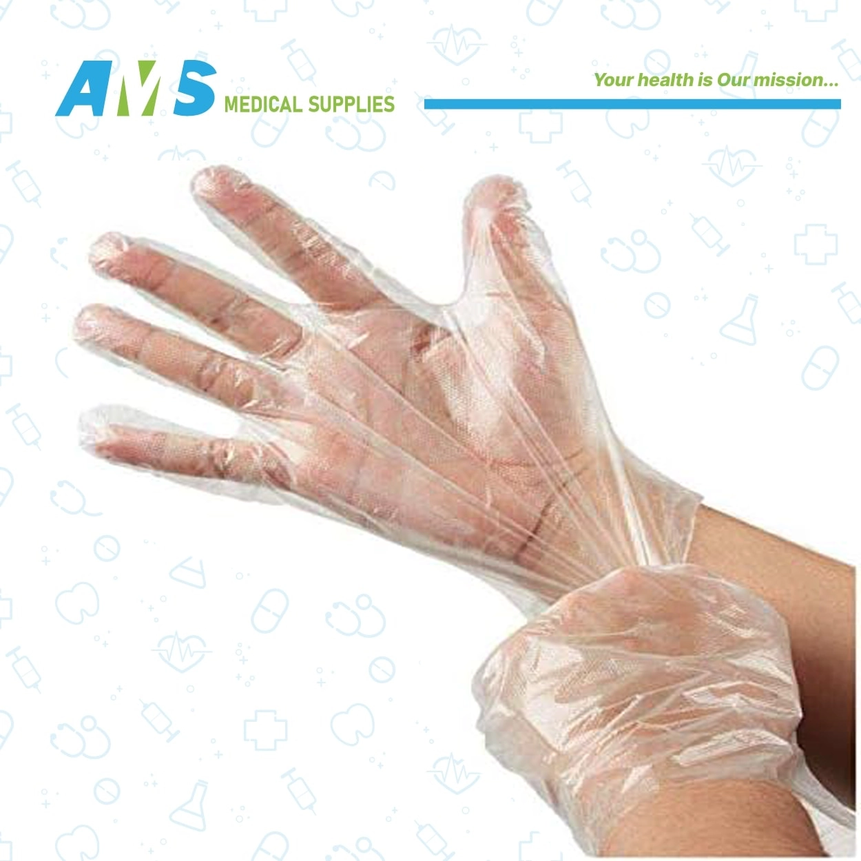4M Plastic Gloves 200 Pcs