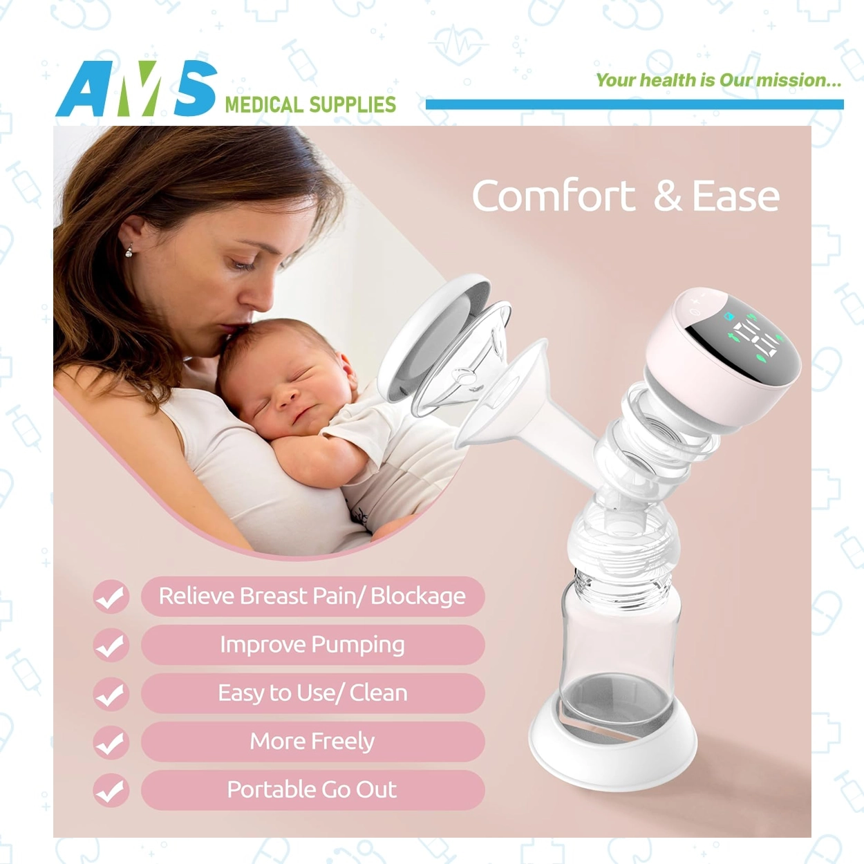 Wearable Electric Breast Pump MY-374-3