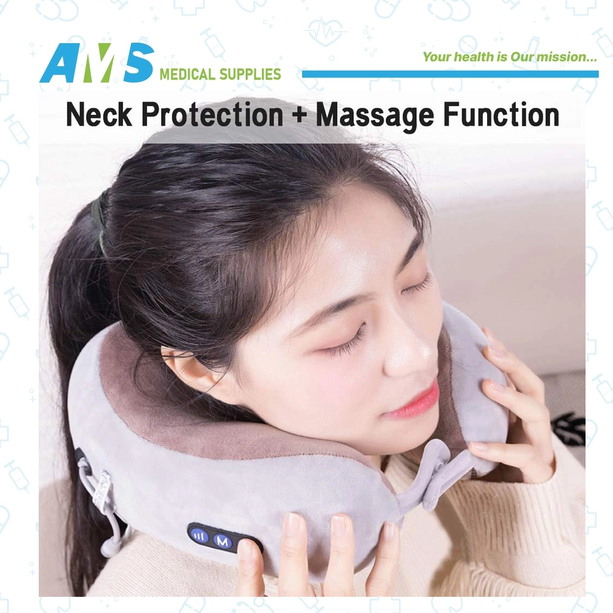 U-SHAPED Neck Massage Pillow With IKX-A011-9