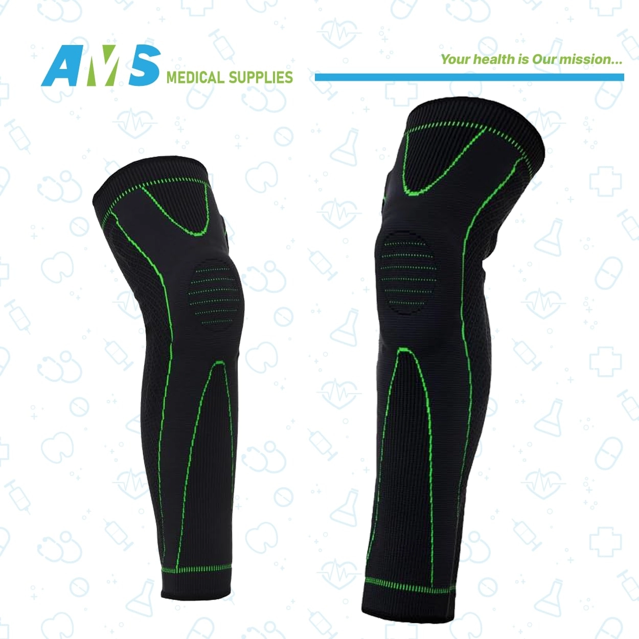 NO. 8700 XXXL داعم الركبة من ماس مقاس